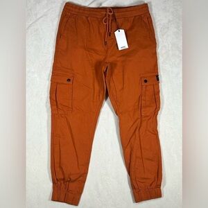NWT Wesc Utility Jogger Pants XL Rust Orange Performance Stretch Cotton Pants
